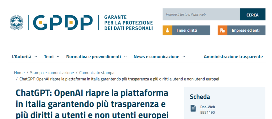 意大利解除ChatGPT禁令，并公布安全优化细节插图