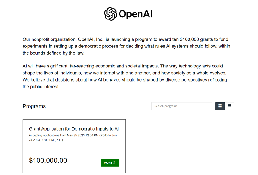 100万美元！OpenAI寻求ChatGPT等AI，安全规则建议插图2