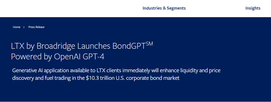 ChatGPT当债券分析师！金融科技巨头发布BondGPT，服务10万亿美元市场！插图