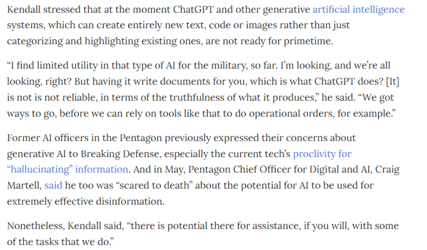 美国空军正研究ChatGPT等生成式AI，在军事领域的应用插图3