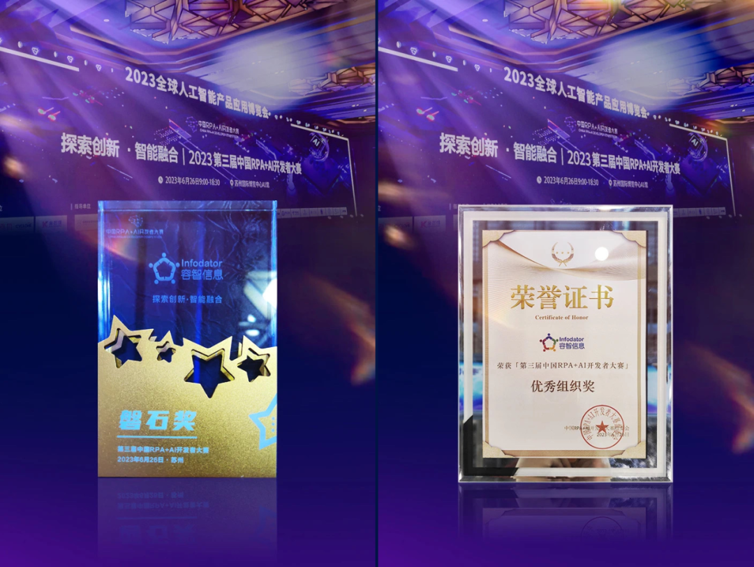 容智信息荣获2023第三届中国RPA+AI开发者大赛多项大奖插图4