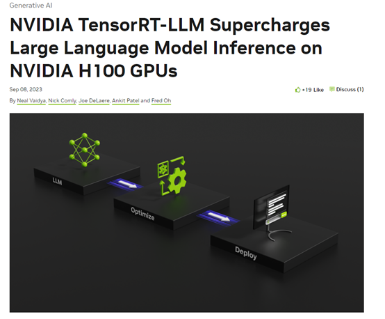 将大语言模型推理能力提升数倍，英伟达推出NVIDIA TensorRT-LLM插图