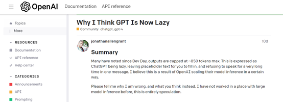 OpenAI承认ChatGPT变懒惰，正在修复该问题插图2