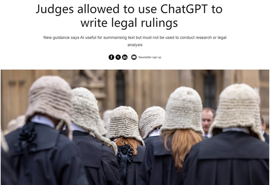 英国允许法官使用ChatGPT写裁决书，并公布官方指南！插图