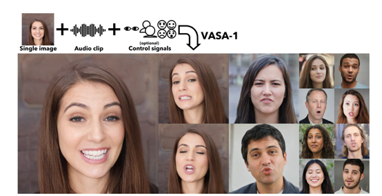微软推出VASA-1：可生成会说话的，动态人物视频插图1